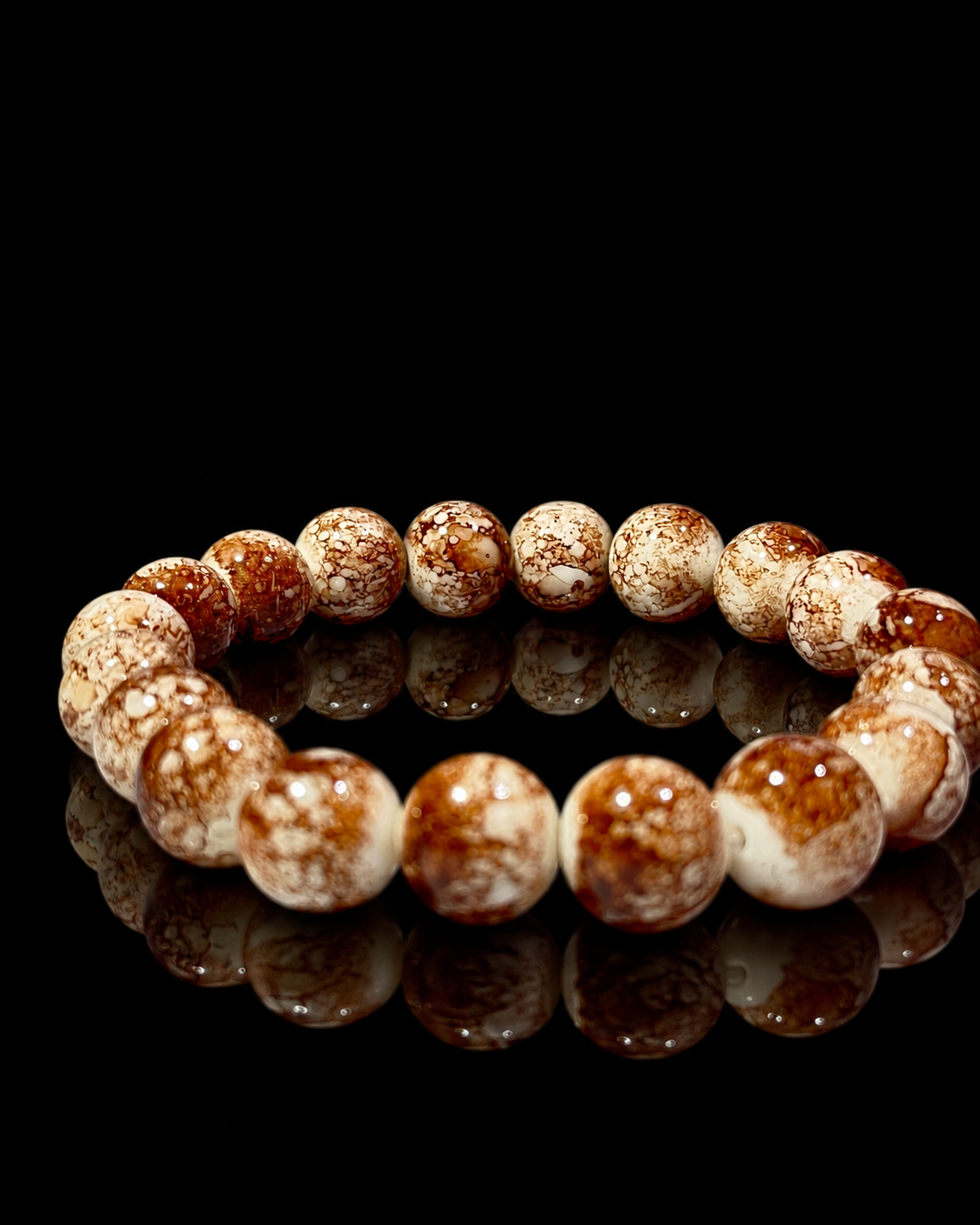 Mocha Swirl Stone Bracelet