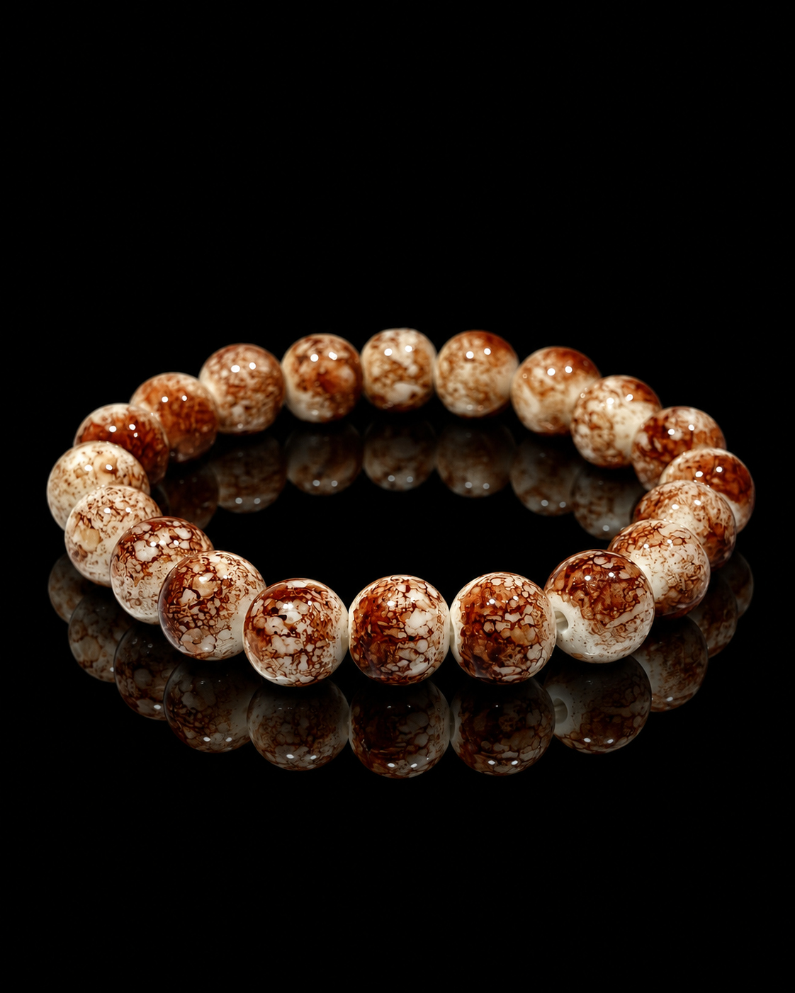 Mocha Swirl Stone Bracelet