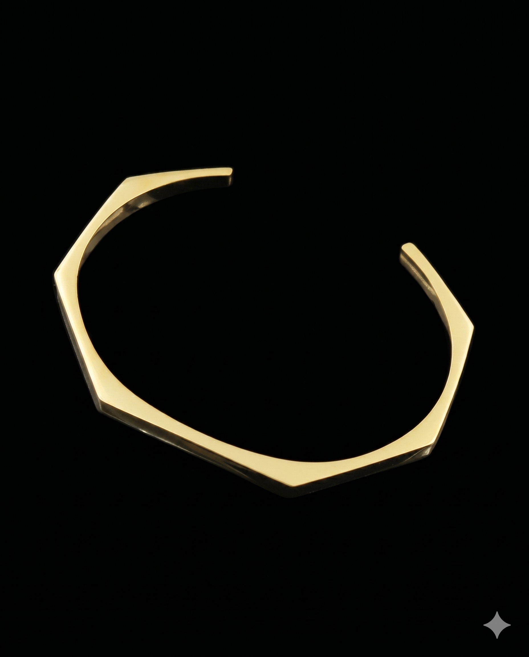 Stainless Steel Geometric Cuff Bracelet