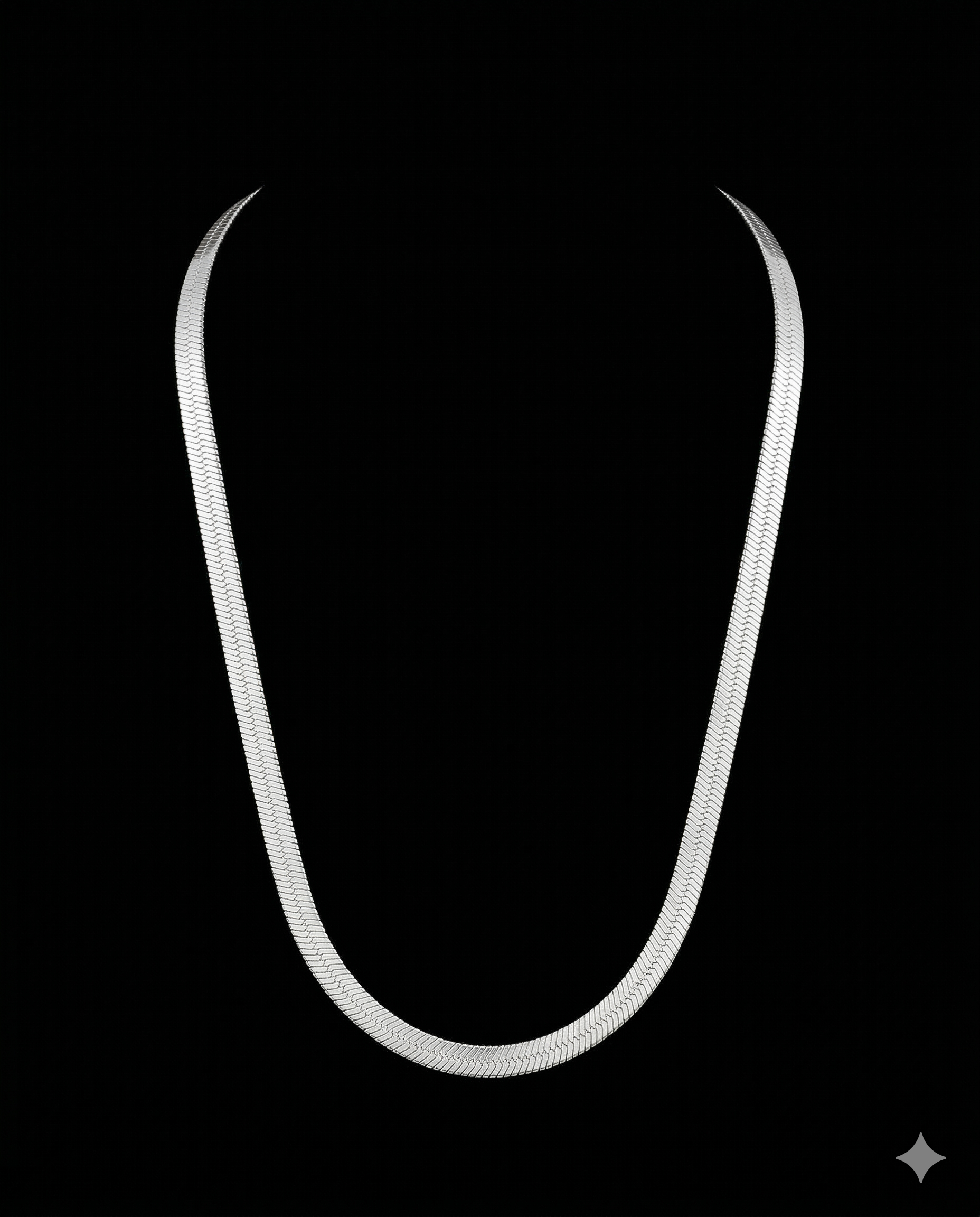 Stainless Steel Flat Snake 5MM Chain